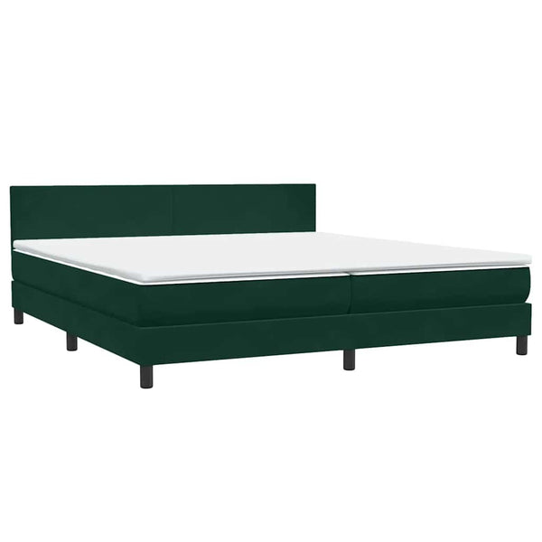 Boxspringbett mit LED Dunkelgrün 180x220 cm
