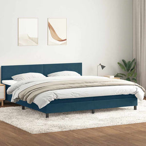 Boxspringbett mit LED Dunkelblau 180x220 cm