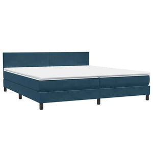Boxspringbett mit LED Dunkelblau 180x220 cm