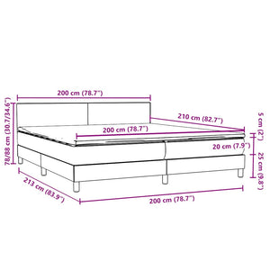 Boxspringbett Rosa 180x220 cm mit LED