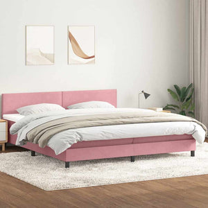 Boxspringbett Rosa 180x220 cm mit LED