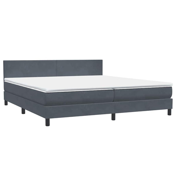 Boxspringbett mit LED Dunkelgrau 200x220 cm