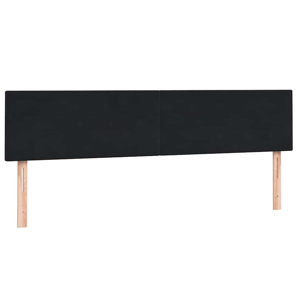 Boxspringbett mit LED Schwarz 200x220 cm Samt