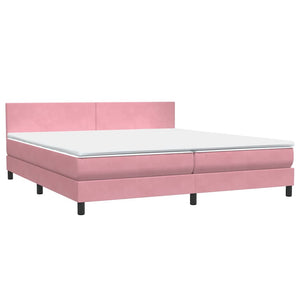 Boxspringbett Rosa Samt LED 200x220 cm