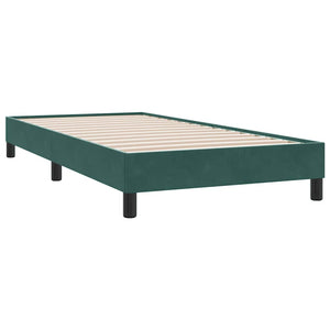 Boxspringbett Dunkelgrün 100x210 cm mit LED