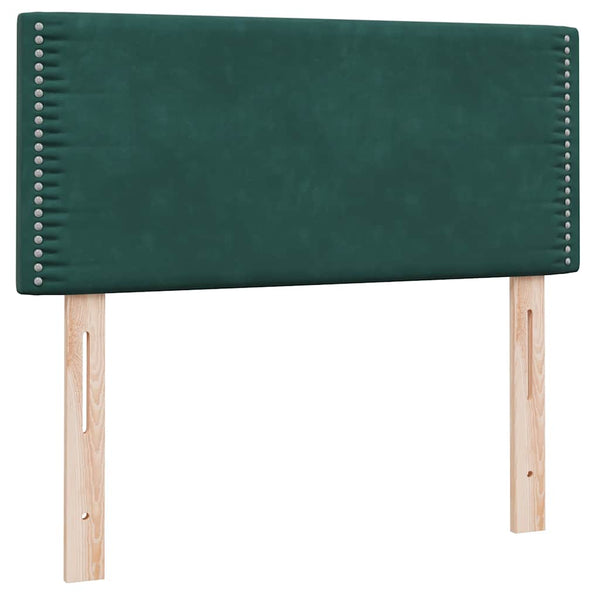 Boxspringbett Dunkelgrün 100x210 cm mit LED