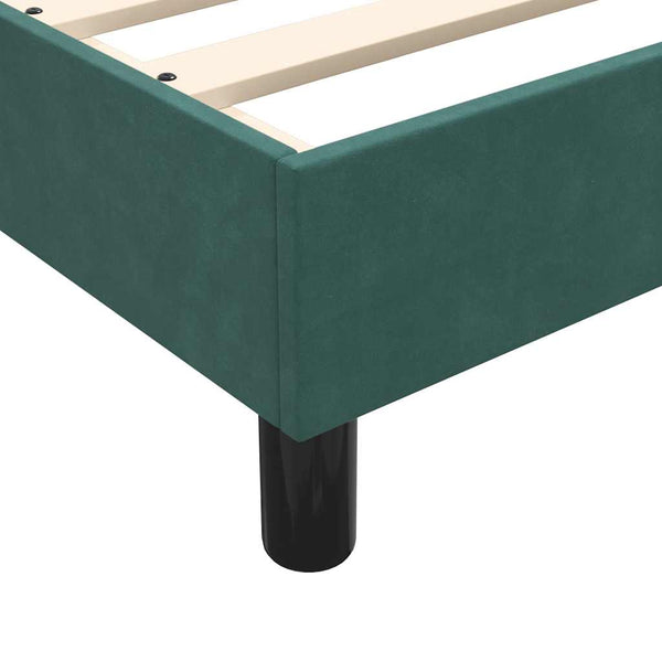 Boxspringbett Dunkelgrün 100x210 cm mit LED