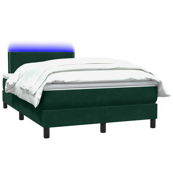 Boxspringbett mit LED Dunkelgrün 120x210 cm