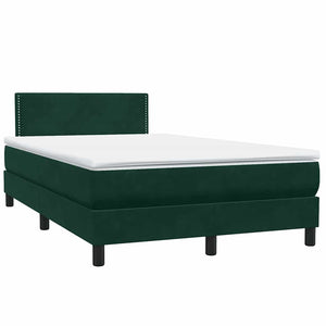 Boxspringbett mit LED Dunkelgrün 120x210 cm