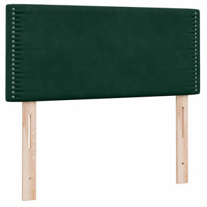 Boxspringbett mit LED Dunkelgrün 100x220 cm