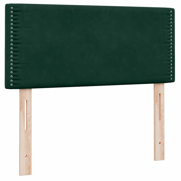 Boxspringbett mit LED Dunkelgrün 100x220 cm
