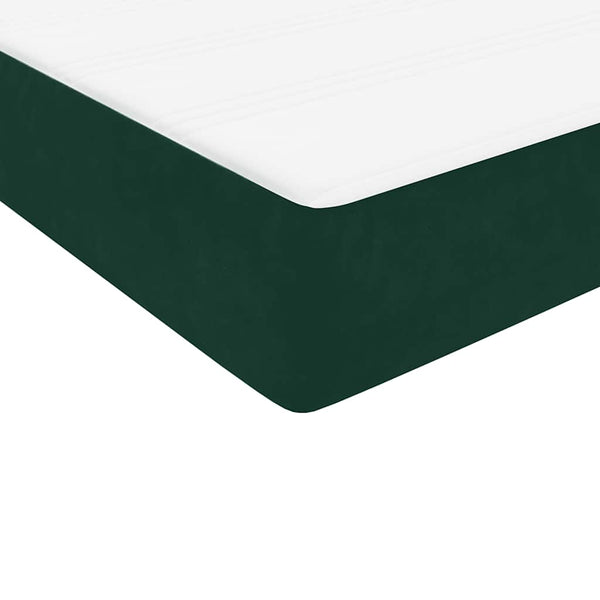 Boxspringbett mit LED Dunkelgrün 100x220 cm