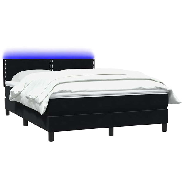 Boxspringbett Schwarz 160x220 cm mit LED