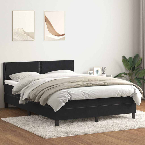 Boxspringbett Schwarz 160x220 cm mit LED