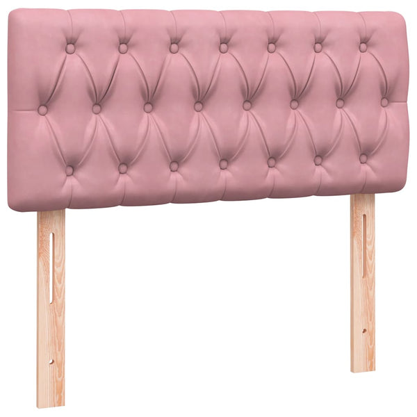Boxspringbett Rosa Samt LED 100x210 cm