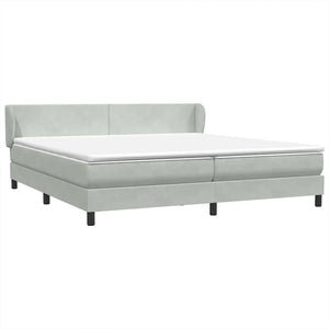 Boxspringbett mit Matratzen Hellgrau 180x210 cm