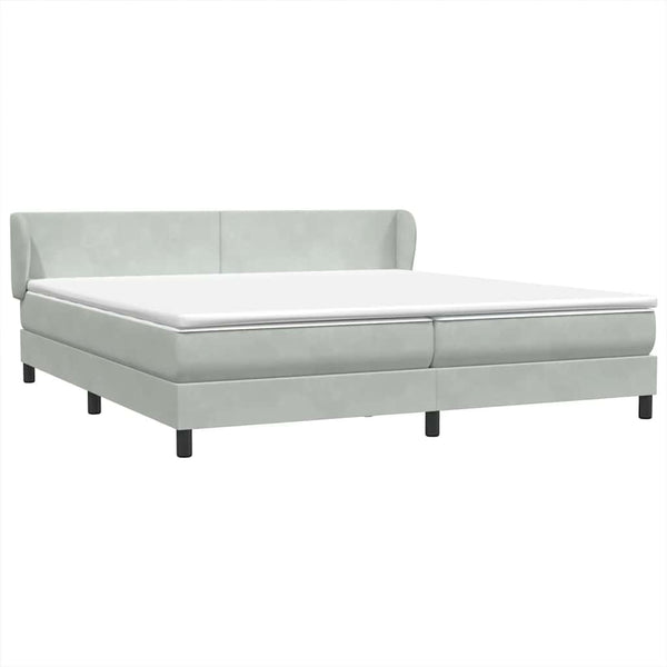 Boxspringbett mit Matratzen Hellgrau 180x210 cm