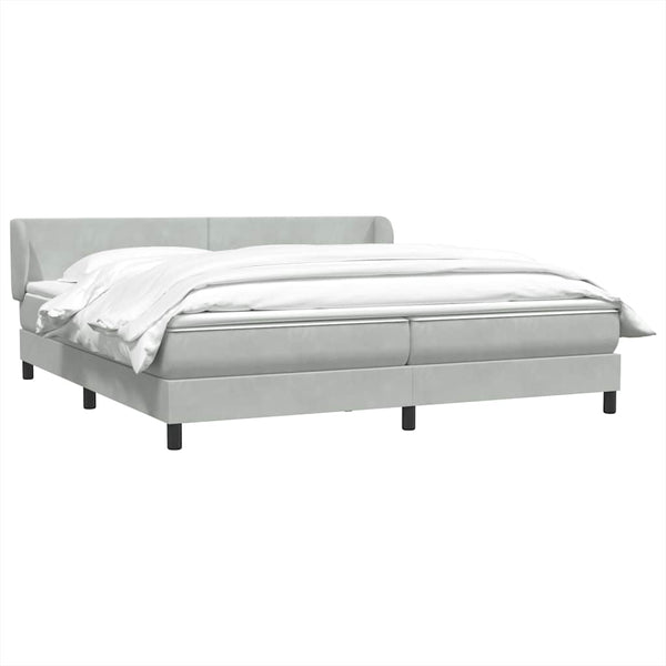 Boxspringbett mit Matratzen Hellgrau 180x210 cm