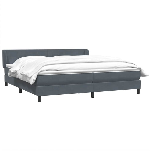 Boxspringbett Dunkelgrau 180x210 cm Samt