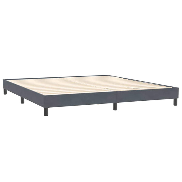 Boxspringbett Dunkelgrau 180x210 cm Samt