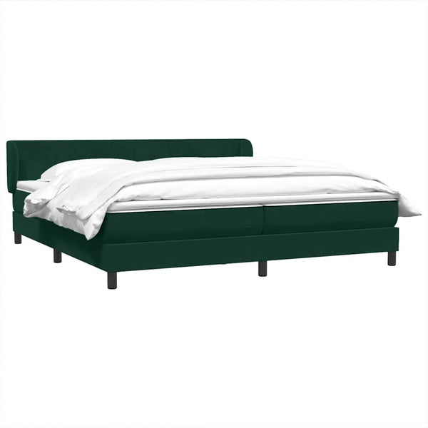 Boxspringbett Dunkelgrün 180x210 cm Samt
