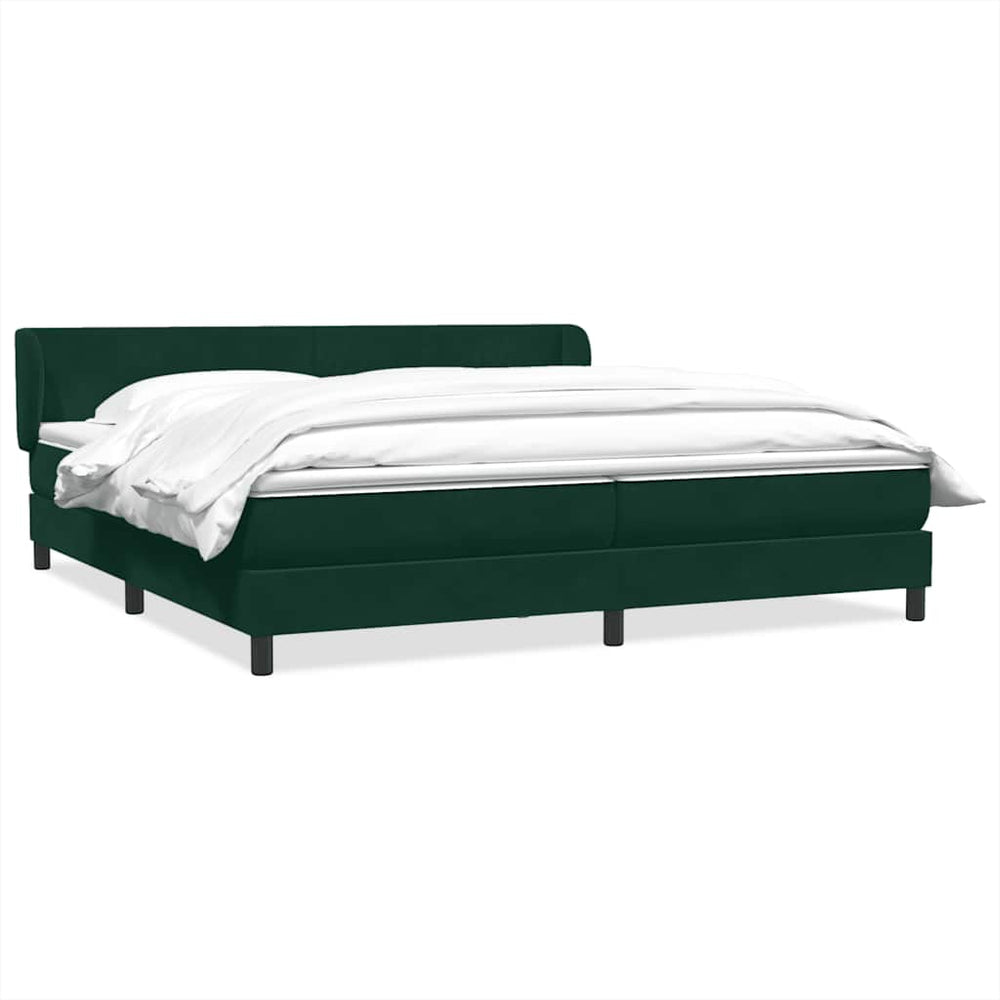 Boxspringbett Dunkelgrün 180x210 cm Samt