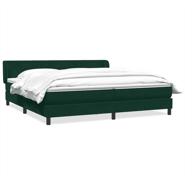 Boxspringbett Dunkelgrün 180x210 cm Samt