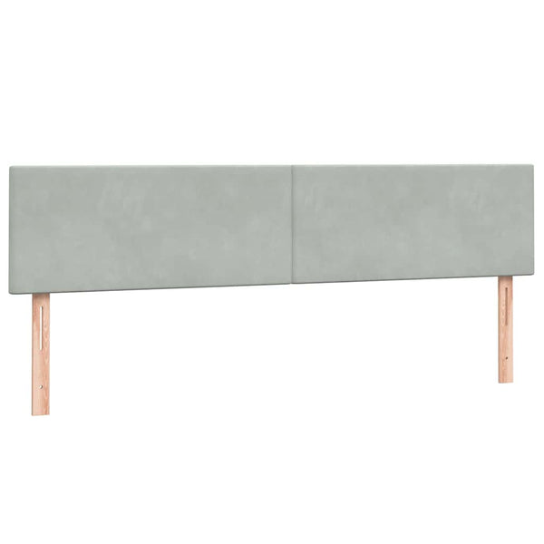 Boxspringbett mit Matratze Hellgrau 180x220 cm Samt