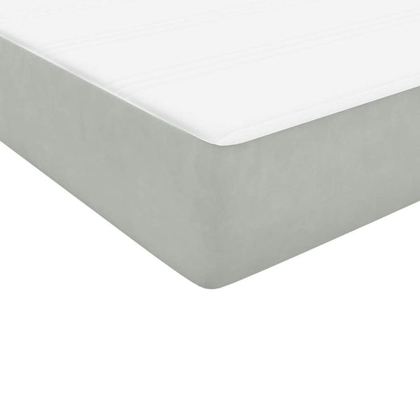 Boxspringbett mit Matratze Hellgrau 180x220 cm Samt