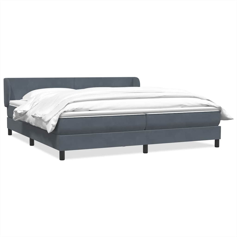 Boxspringbett Dunkelgrau 180x220 cm Samt