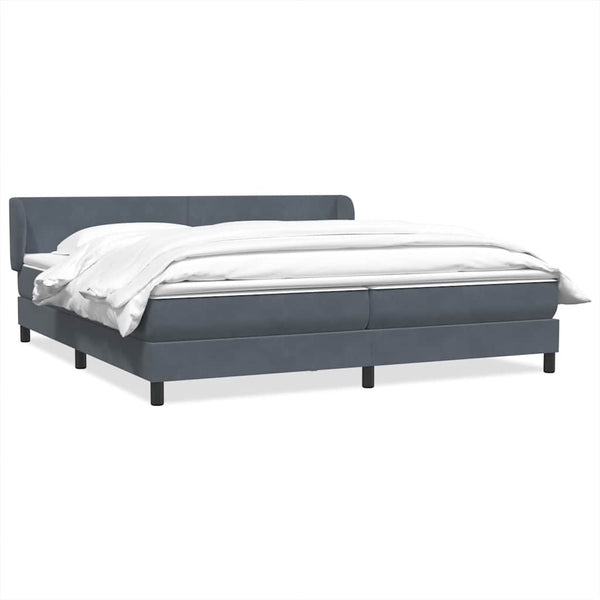 Boxspringbett Dunkelgrau 180x220 cm Samt