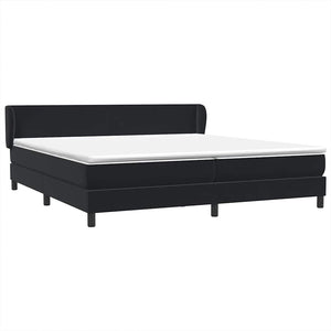 Boxspringbett Schwarz Samt 180x220 cm