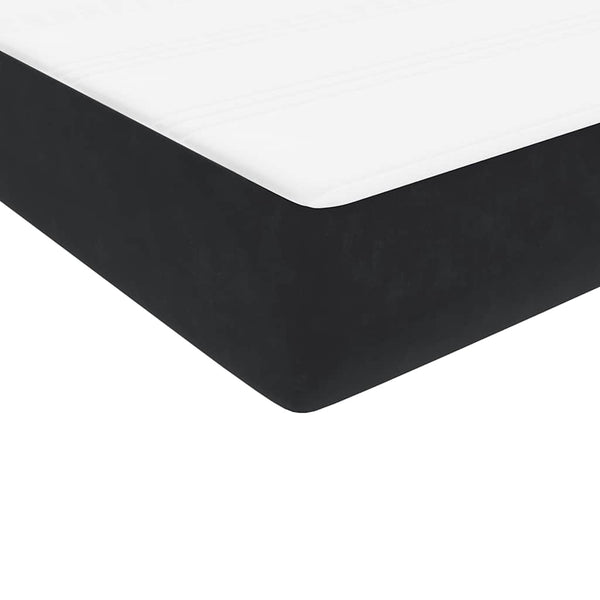 Boxspringbett Schwarz Samt 180x220 cm