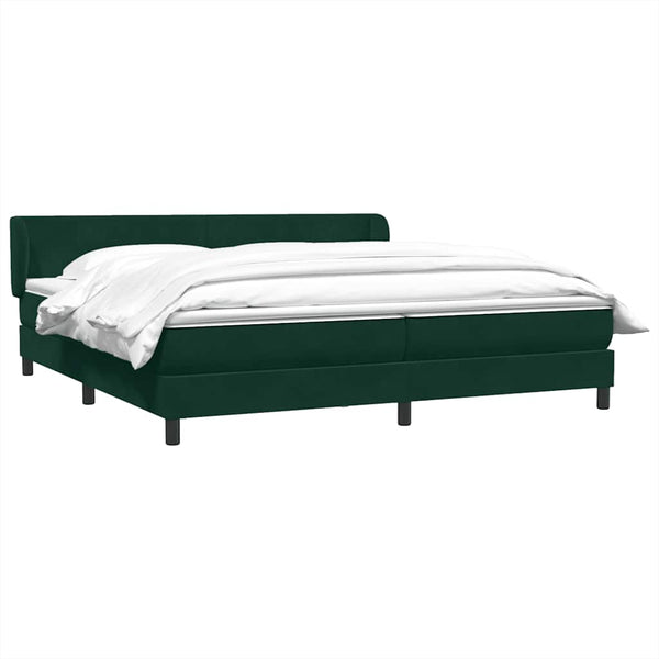 Boxspringbett Dunkelgrün 180x220 cm Samt