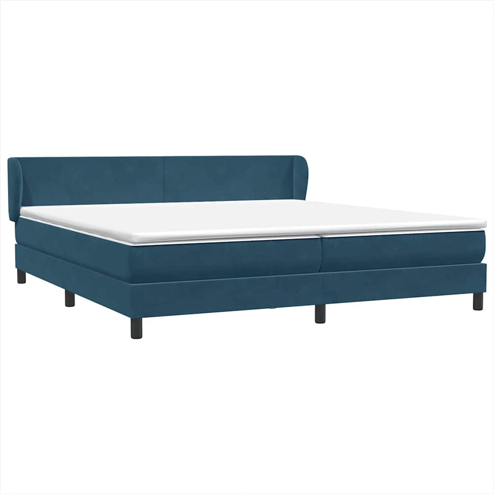 Boxspringbett Dunkelblau 180x220 cm Samt