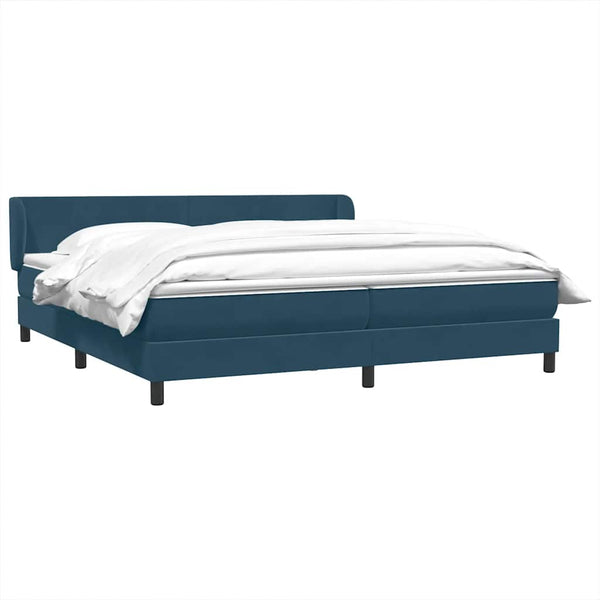 Boxspringbett Dunkelblau 180x220 cm Samt
