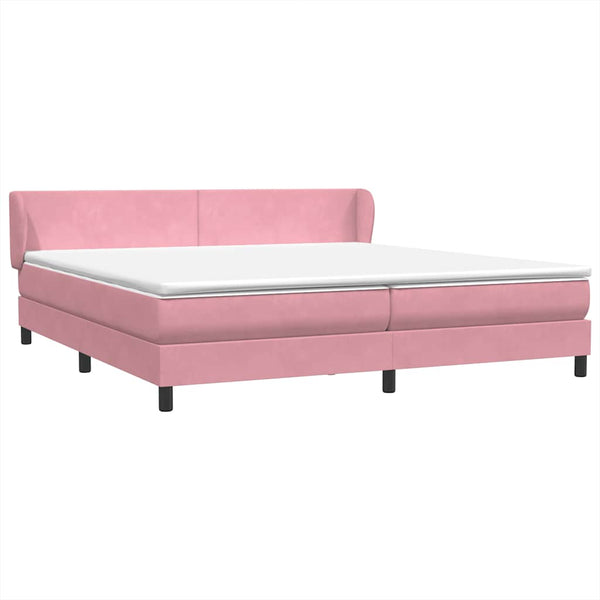 Boxspringbett Rosa Samt 180x220 cm