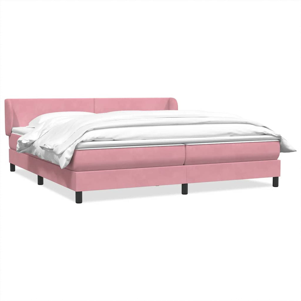 Boxspringbett Rosa Samt 180x220 cm