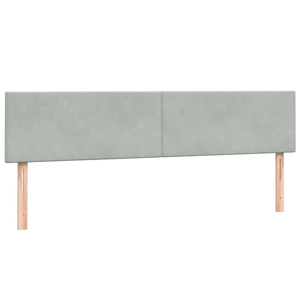 Boxspringbett mit Matratzen Hellgrau 200x220 cm