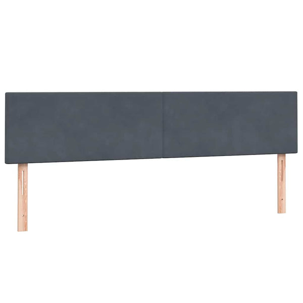 Boxspringbett mit Matratzen Dunkelgrau 200x220 cm Samt