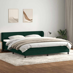 Boxspringbett Dunkelgrün 200x220 cm Samt