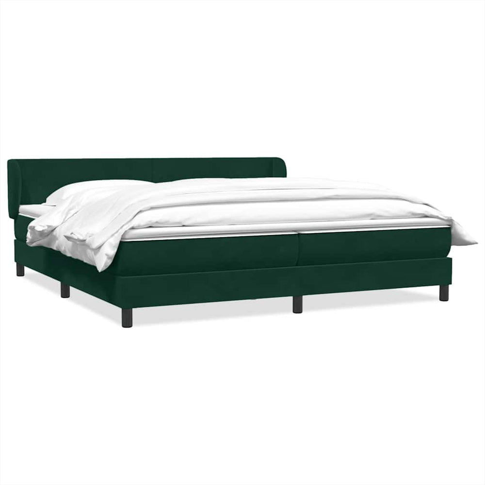 Boxspringbett Dunkelgrün 200x220 cm Samt