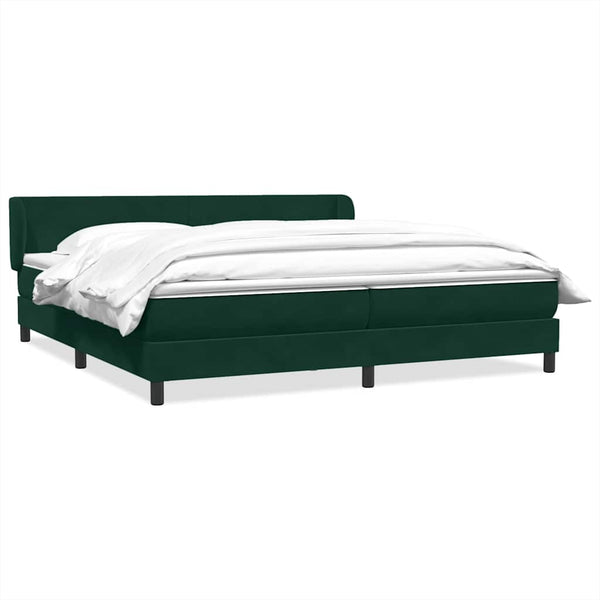 Boxspringbett Dunkelgrün 200x220 cm Samt