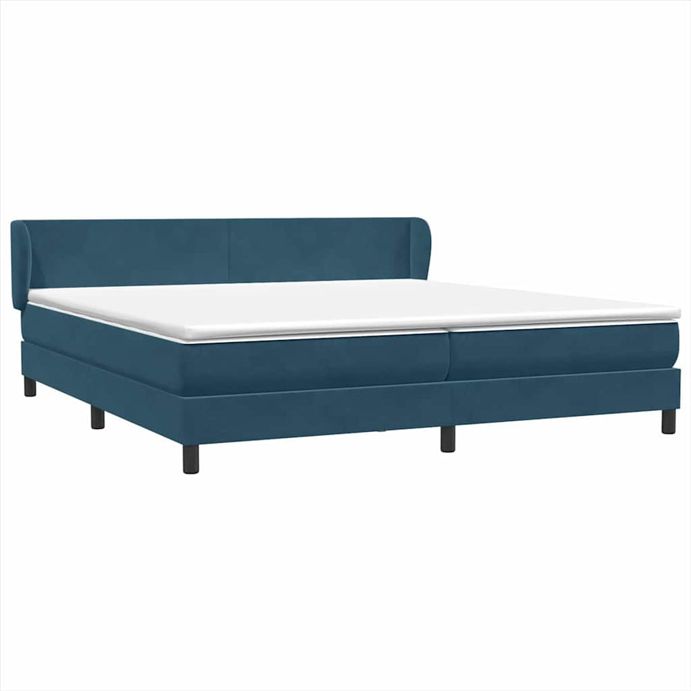 Boxspringbett Dunkelblau 200x220 cm Samt