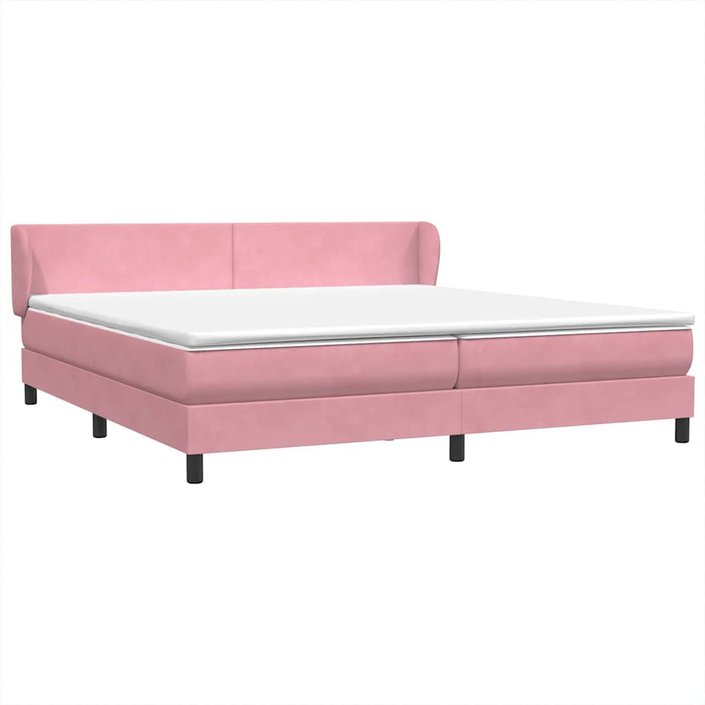 Boxspringbett Rosa 200x220 cm Samt mit Matratze