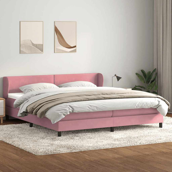 Boxspringbett Rosa 200x220 cm Samt mit Matratze