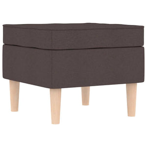 Sessel mit Hocker Dunkelbraun Stoff