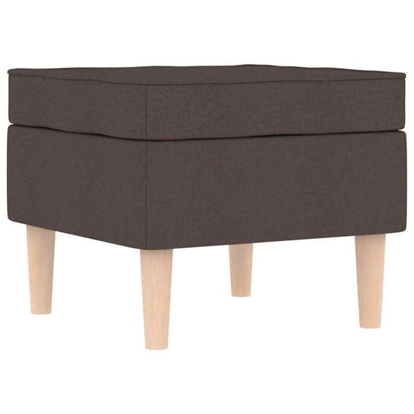 Sessel mit Hocker Dunkelbraun Stoff