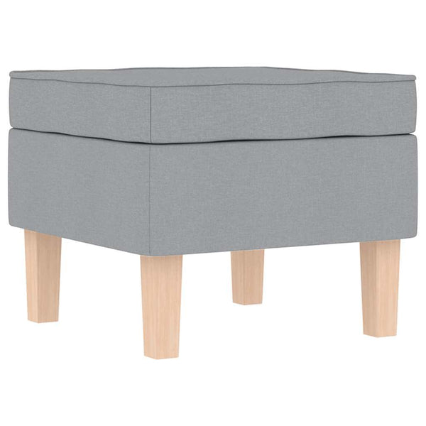 Schaukelstuhl mit Hocker Hellgrau