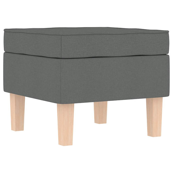 Schaukelstuhl mit Hocker Dunkelgrau